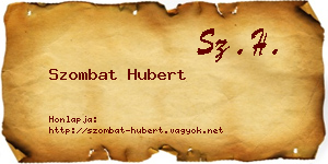 Szombat Hubert névjegykártya